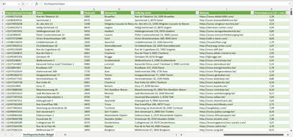 Dataset van alle vechtsportscholen in België